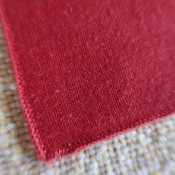 Set of 6 Christmas Red Solid Dinner Napkins - Picture 3 of 6